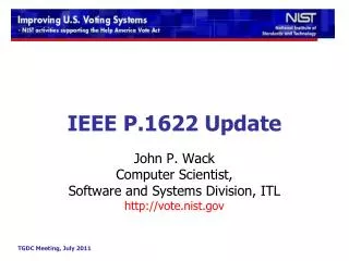 IEEE P.1622 Update