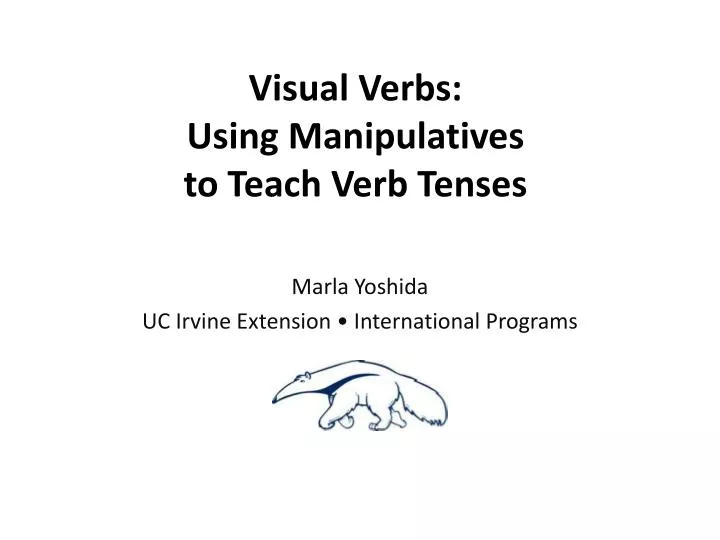 visual verbs using manipulatives to teach verb tenses