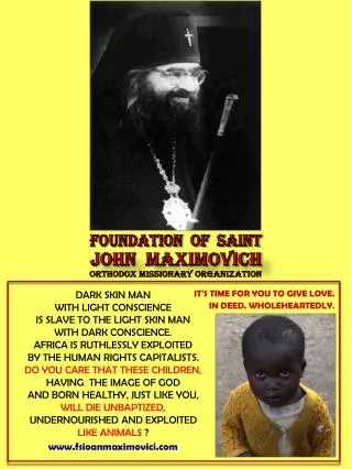 FoUNDAtion of saint