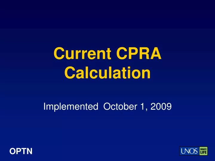 current cpra calculation