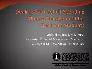 Dealing with Deficit Spending Money Management for Graduate Students