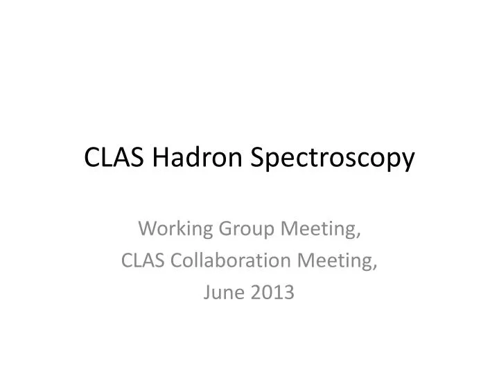clas hadron spectroscopy