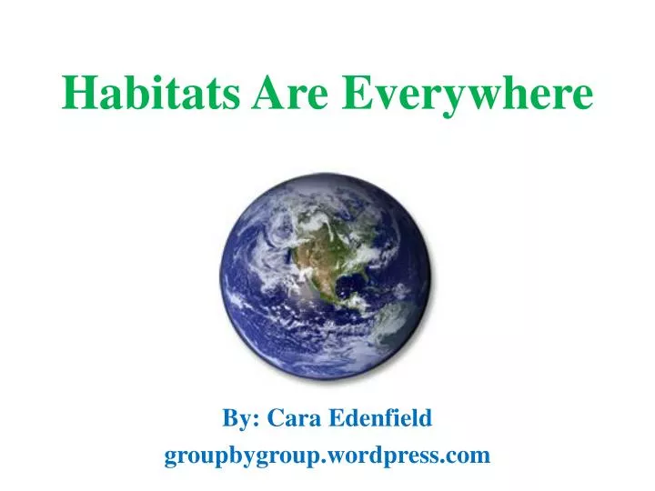 habitats are everywhere