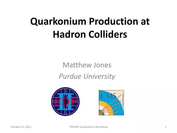 quarkonium production at hadron colliders