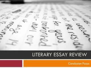Literary Essay REVIEW