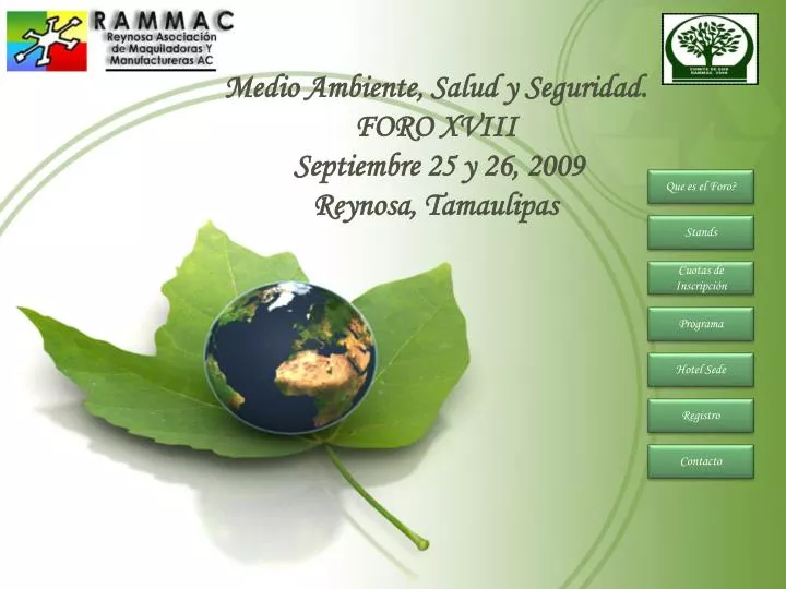medio ambiente salud y seguridad foro xviii septiembre 25 y 26 2009 reynosa tamaulipas