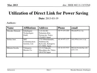 Utilization of Direct Link for Power Saving