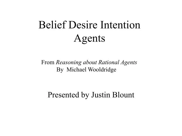 belief desire intention agents