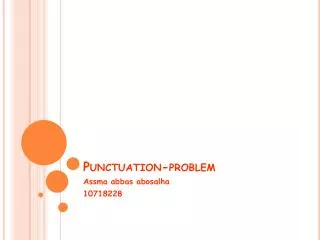 Punctuation-problem