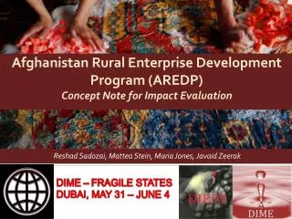 Afghanistan Rural Enterprise Development Program (AREDP) Concept Note for Impact Evaluation