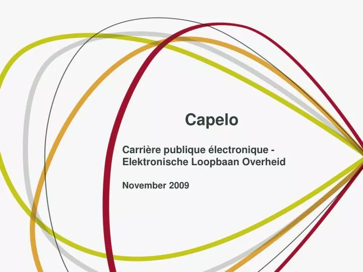 capelo carri re publique lectronique elektronische loopbaan overheid november 2009