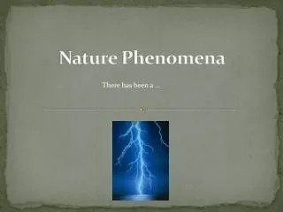 nature phenomena