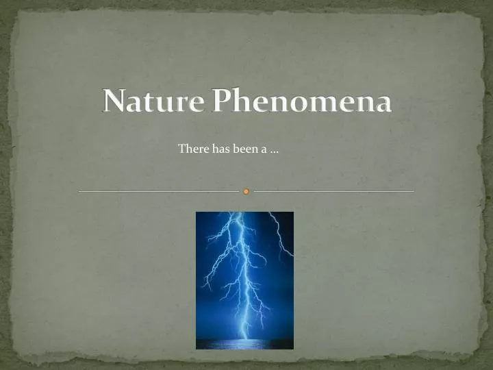 nature phenomena