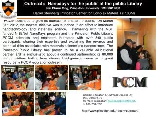 Outreach: Nanodays for the public at the public Library