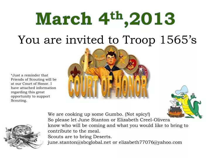 you are invited to troop 1565 s