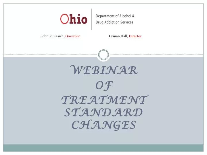 webinar of treatment standard changes