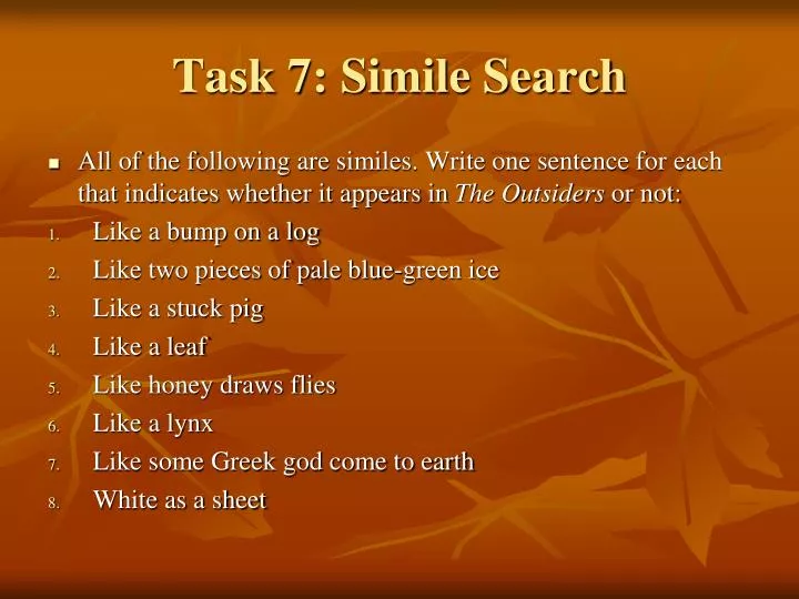 task 7 simile search