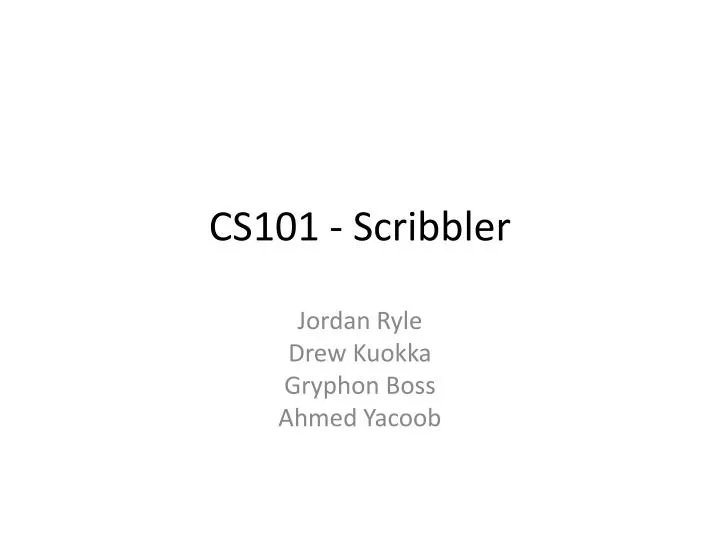cs101 scribbler
