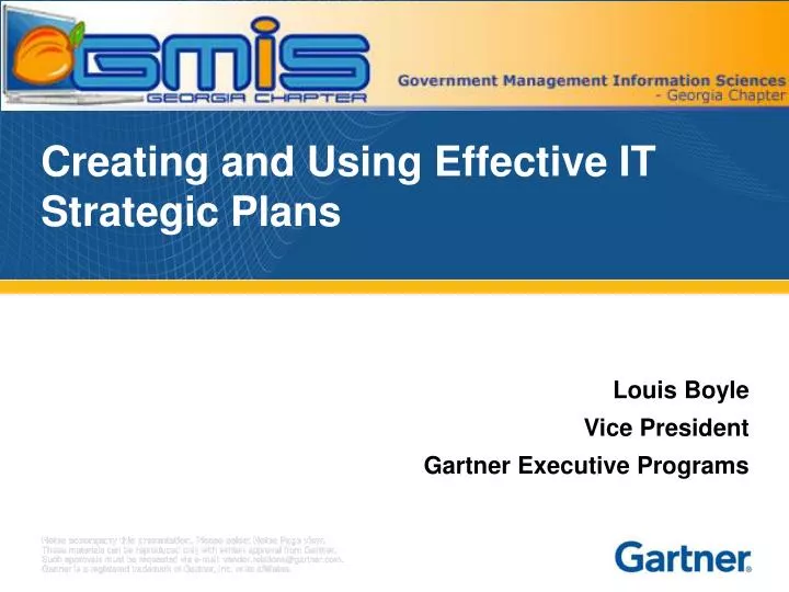 creating and using effective it strategic plans