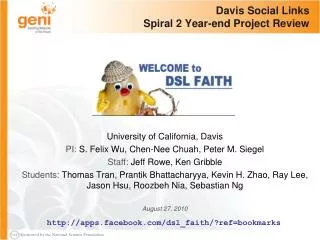 Davis Social Links Spiral 2 Year-end Project Review