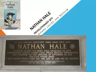 Nathan Hale Revolutionary spy