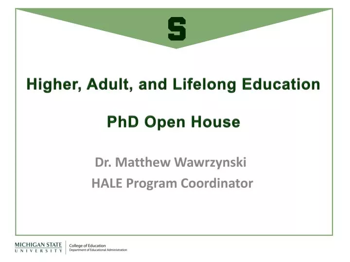 higher adult and lifelong education phd open house