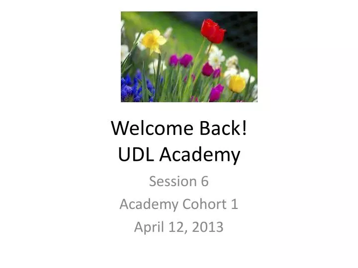 welcome back udl academy