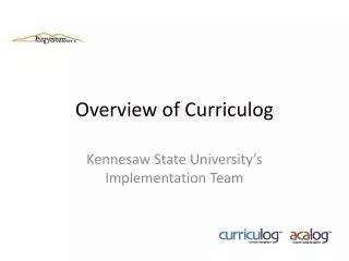Overview of Curriculog
