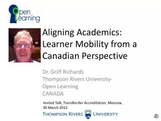 Aligning Academics: Learner Mobility from a Canadian Perspective