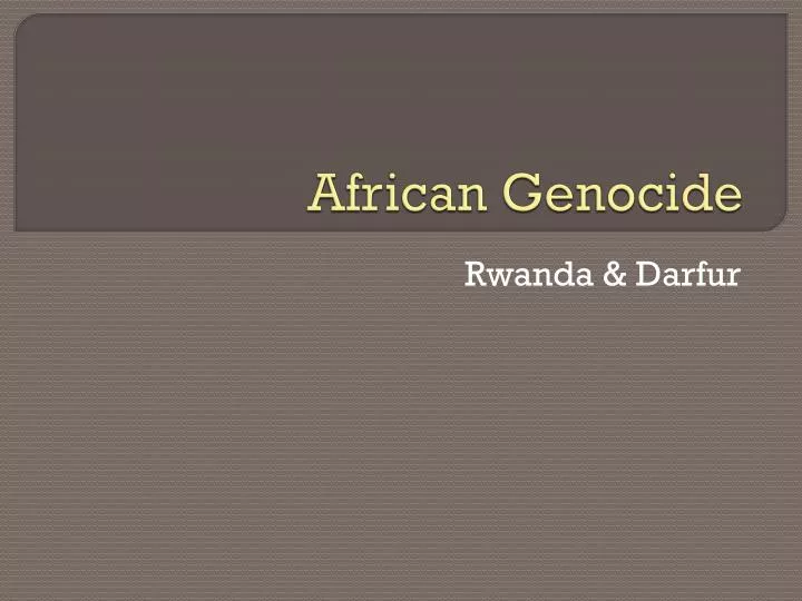 african genocide