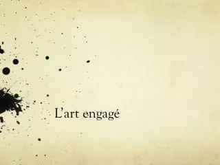 l art engag