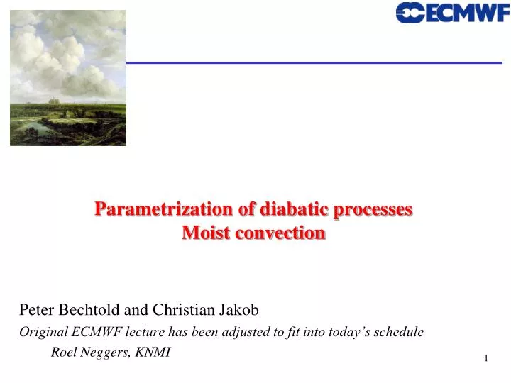 parametrization of diabatic processes moist convection