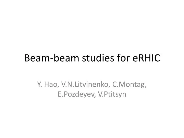 beam beam studies for erhic