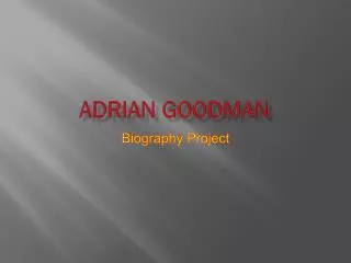 Adrian Goodman