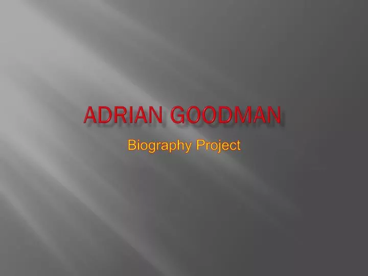 adrian goodman