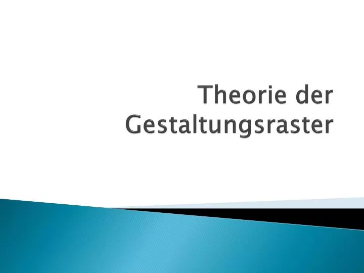 theorie der gestaltungsraster