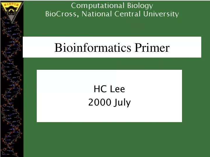 bioinformatics primer