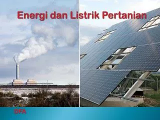 energi dan listrik pertanian