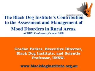 Gordon Parker, Executive Director, Black Dog Institute, and Scientia Professor, UNSW.