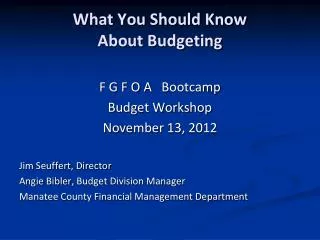 What You Should Know About Budgeting