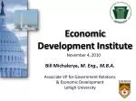 Economic Development Institute - slide 1