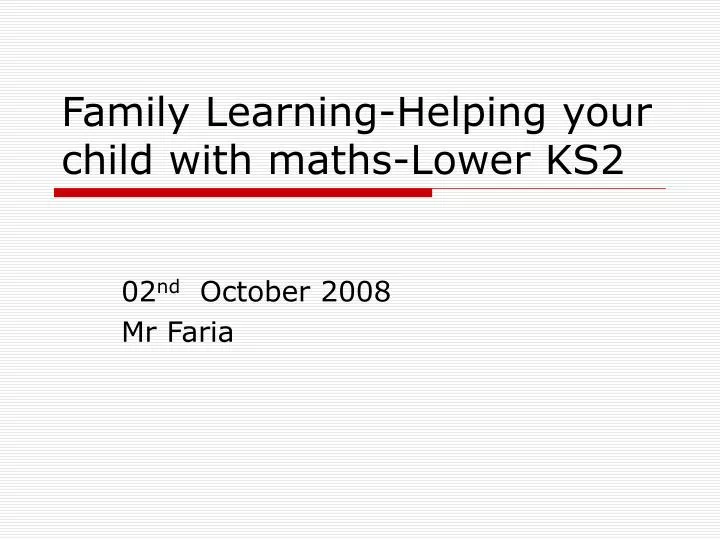 family learning helping your child with maths lower ks2