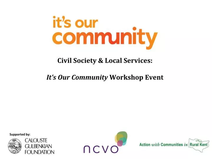 civil society local services it s our community workshop event