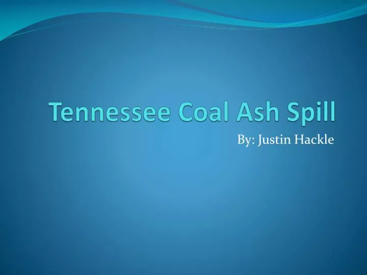 tennessee coal ash spill