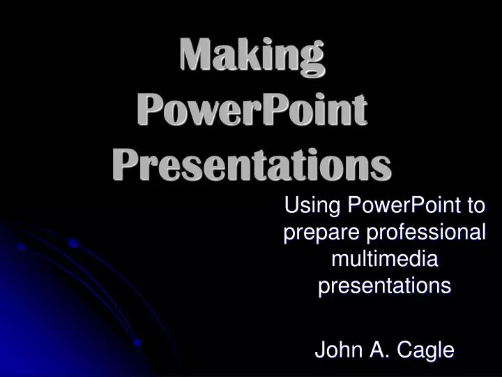 making powerpoint presentations