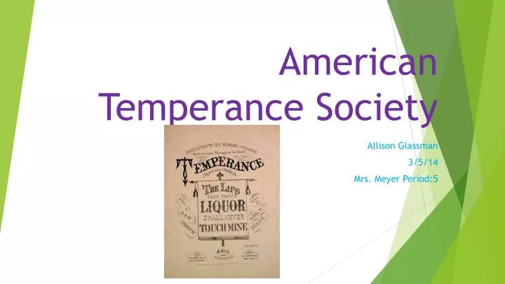 american temperance society