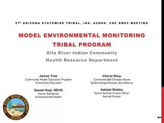 2 ND ARIZONA STATEWIDE Tribal, IHS, AZDHS, CDC RMSF meeting