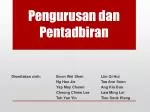 Pengurusan dan P entadbiran - slide 1