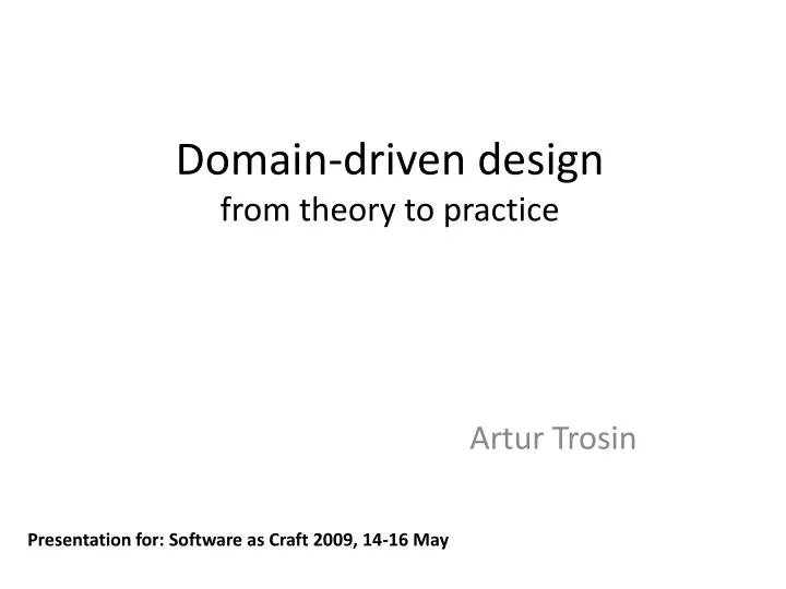 domain driven design from theory to practice