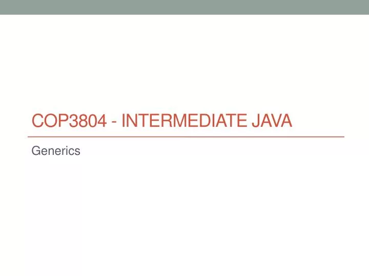 cop3804 intermediate java